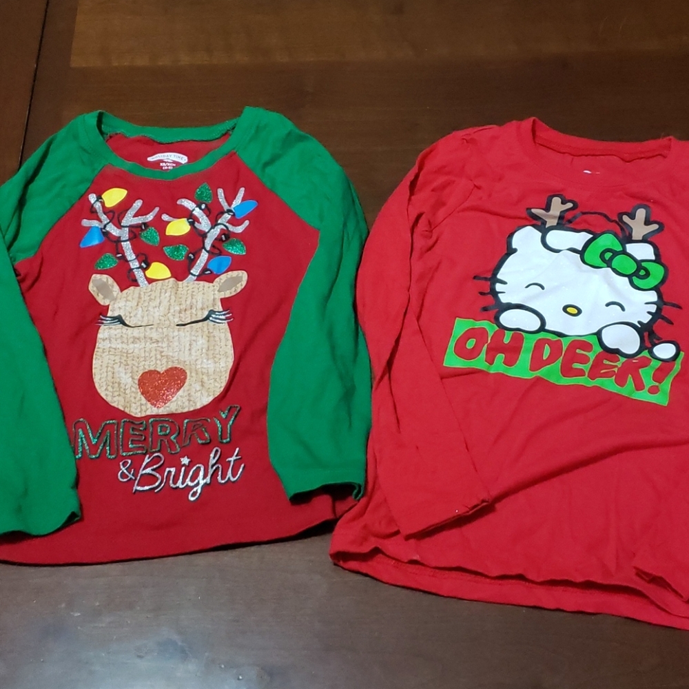 Girls Christmas long sleeve shirts